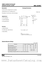 MSL-824BV datasheet pdf Unity Opto Technology