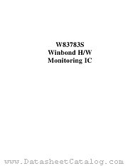 W83783 datasheet pdf Winbond Electronics