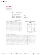 2SD781 datasheet pdf Hitachi Semiconductor