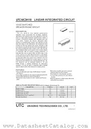 UTCMC34118 datasheet pdf Unisonic Technologies
