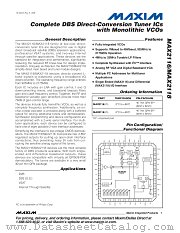 MAX2118UTL datasheet pdf MAXIM - Dallas Semiconductor
