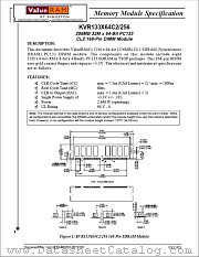 KVR133X64C2/256 datasheet pdf Kingston Technology