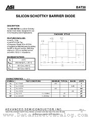 BAT38 datasheet pdf Advanced Semiconductor