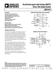 ADP3419JRMZ-REEL1 datasheet pdf Analog Devices