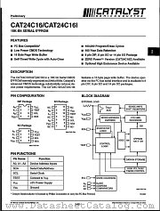CAT24C16 datasheet pdf Catalyst Semiconductor