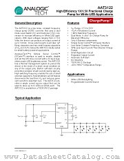 AAT3122ITP-T1 datasheet pdf ANALOGIC TECH