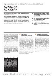ACX307AK datasheet pdf SONY