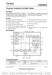 U4256BM-AFSG3 datasheet pdf TEMIC