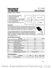 IRLI2203 datasheet pdf International Rectifier