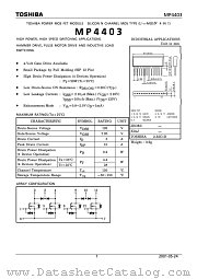 MP4403 datasheet pdf TOSHIBA