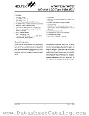 HT46R63 datasheet pdf Holtek Semiconductor