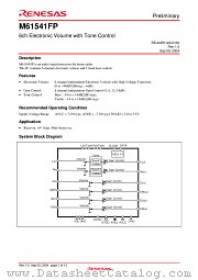 M61541FP datasheet pdf Renesas