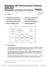FX633D4 datasheet pdf CONSUMER MICROCIRCUITS LIMITED