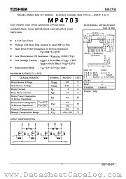 MP4703 datasheet pdf TOSHIBA
