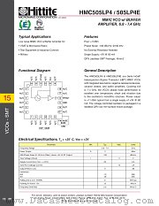 HMC505LP4 datasheet pdf Hittite Microwave Corporation