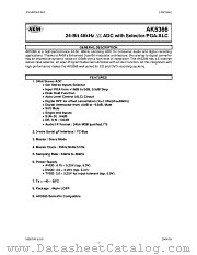 AK5366 datasheet pdf Asahi Kasei Microsystems