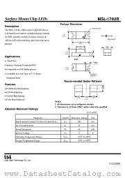 MSL-174UR datasheet pdf Unity Opto Technology