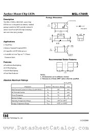 MSL-174HR datasheet pdf Unity Opto Technology