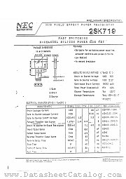 2SK719 datasheet pdf NEC