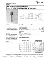 OP802WSL datasheet pdf Optek Technology