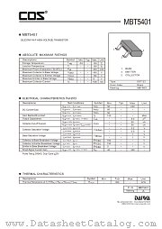 MBT5401 datasheet pdf etc