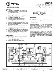 MT9075BP datasheet pdf Mitel Semiconductor