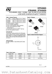 STB40N20 datasheet pdf ST Microelectronics