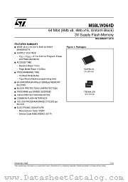 M58LW064D110ZA1T datasheet pdf ST Microelectronics