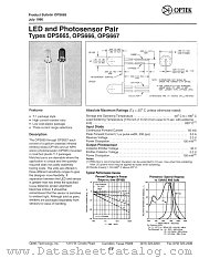 OPS666 datasheet pdf Optek Technology