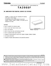 TA2066F datasheet pdf TOSHIBA