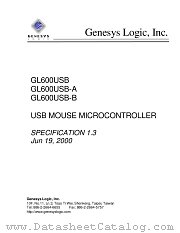 GL600USB datasheet pdf Genesys Logic