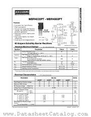 MBR4050BT datasheet pdf Fairchild Semiconductor