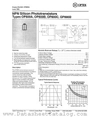 OP800A datasheet pdf Optek Technology