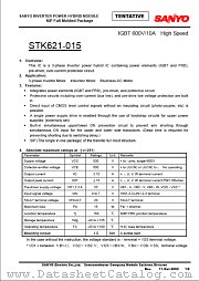 STK621-015 datasheet pdf SANYO