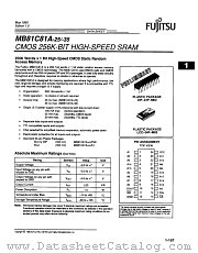 MB81C81A datasheet pdf Fujitsu Microelectronics