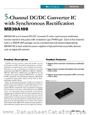 MB39A108 datasheet pdf Fujitsu Microelectronics
