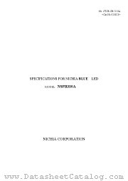 NSPB310A datasheet pdf NICHIA CORPORATION