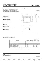 MSL-854SO datasheet pdf Unity Opto Technology