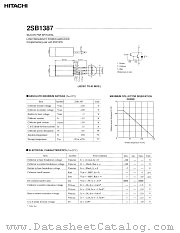 2SB1387 datasheet pdf Hitachi Semiconductor