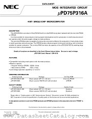 UPD75P316 datasheet pdf NEC