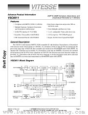 VSC6511 datasheet pdf Vitesse Semiconductor Corporation
