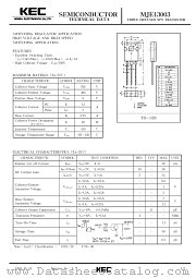 13003BR datasheet pdf Korea Electronics (KEC)
