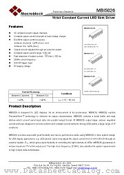 MBI5016CF datasheet pdf Macroblock