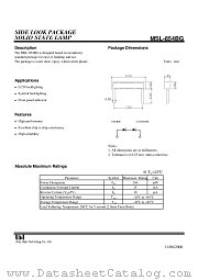 MSL-854BG datasheet pdf Unity Opto Technology