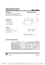 MSL-854UG datasheet pdf Unity Opto Technology