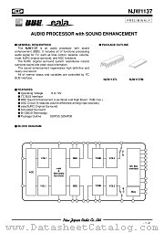 NJW1137M datasheet pdf New Japan Radio