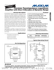 MAX4207ETE datasheet pdf MAXIM - Dallas Semiconductor
