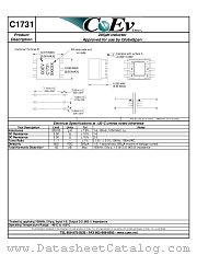 C1731 datasheet pdf CoEv Inc