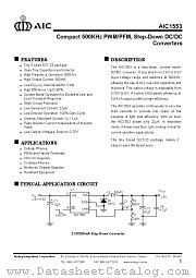 AIC1553CVTR datasheet pdf Analog Integrations Corporation