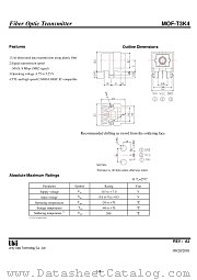 MOF-T3K4 datasheet pdf Unity Opto Technology